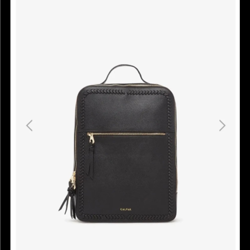 Calpak Black Backpack with Gold Accents